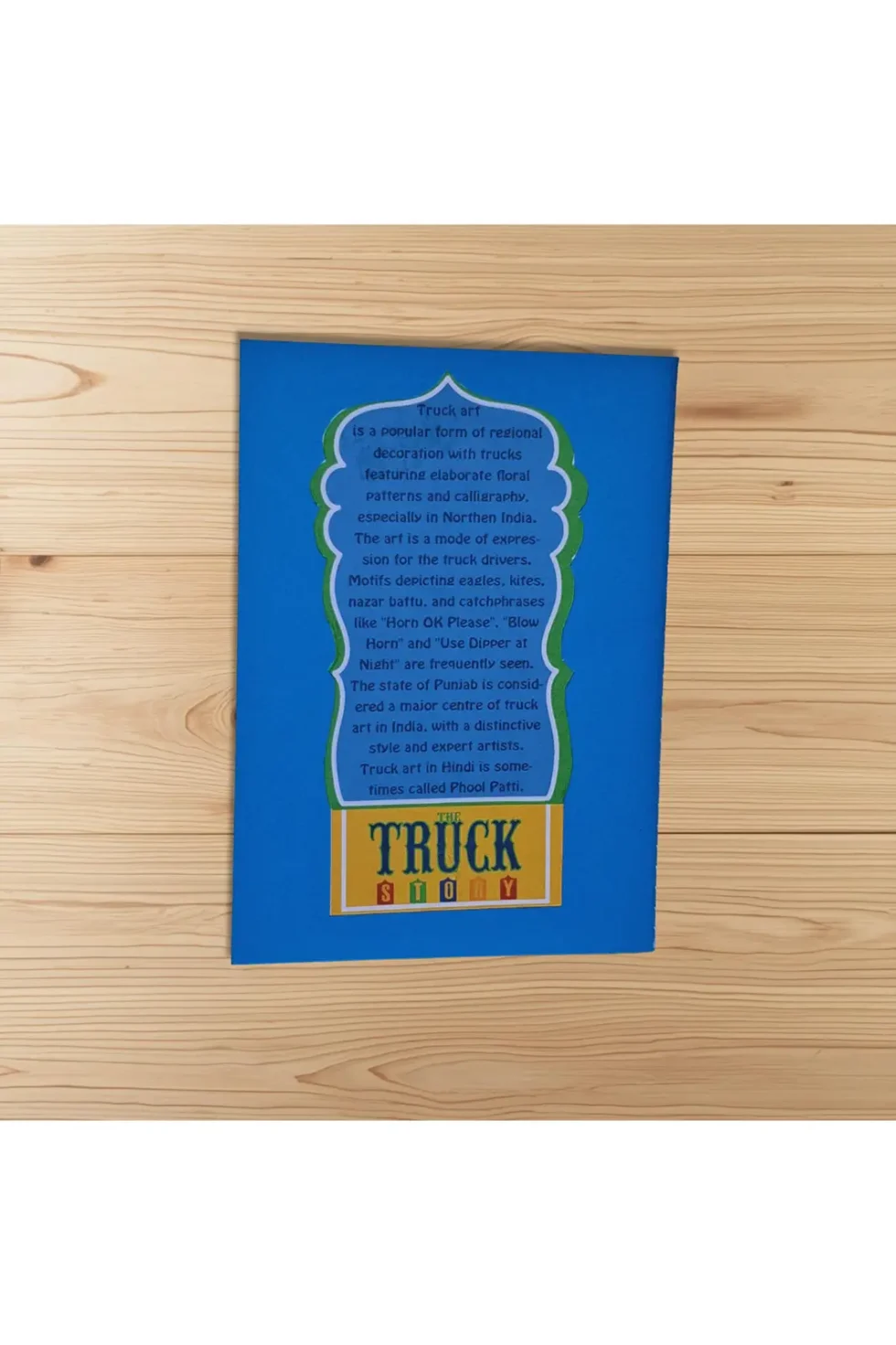 JOA Truck Story 4 Blue Notebook For Daily Notes, Blue Notebooks, Handmade Notebook, Printed Notebook, Artistic Notebooks, Creative Writing Notebooks