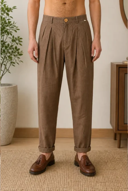 BOMHE HEMP PANTS COCOA